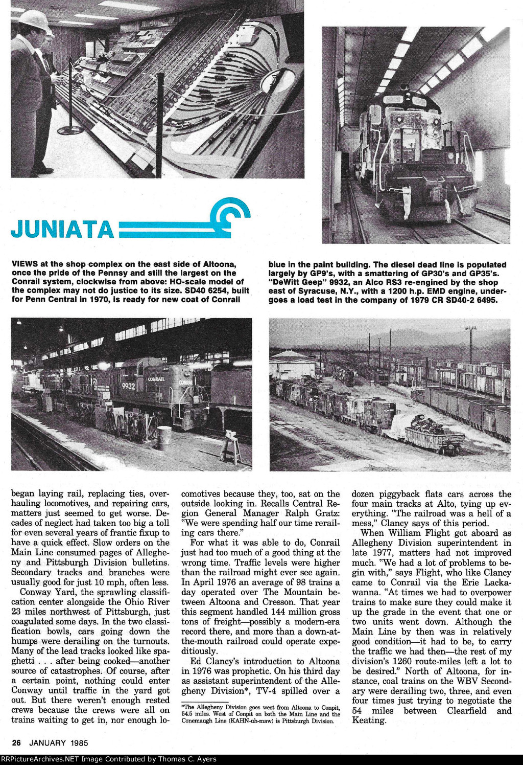 CR "Mountain Railroad Revisited," Page 26, 1985